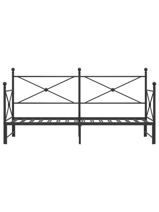 -sohvasänky ilman patjaa musta 75x190 cm teräs