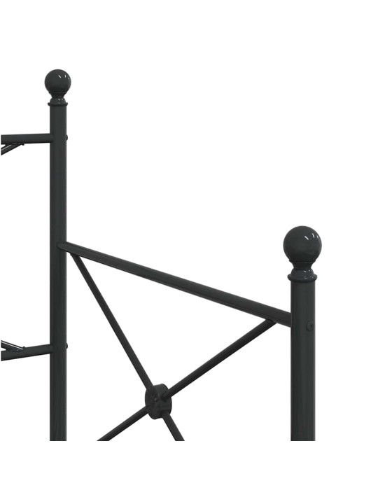 -sohvasänky ilman patjaa musta 75x190 cm teräs