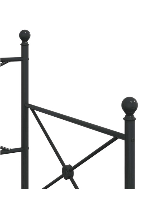 -sohvasänky ilman patjaa musta 90x190 cm teräs