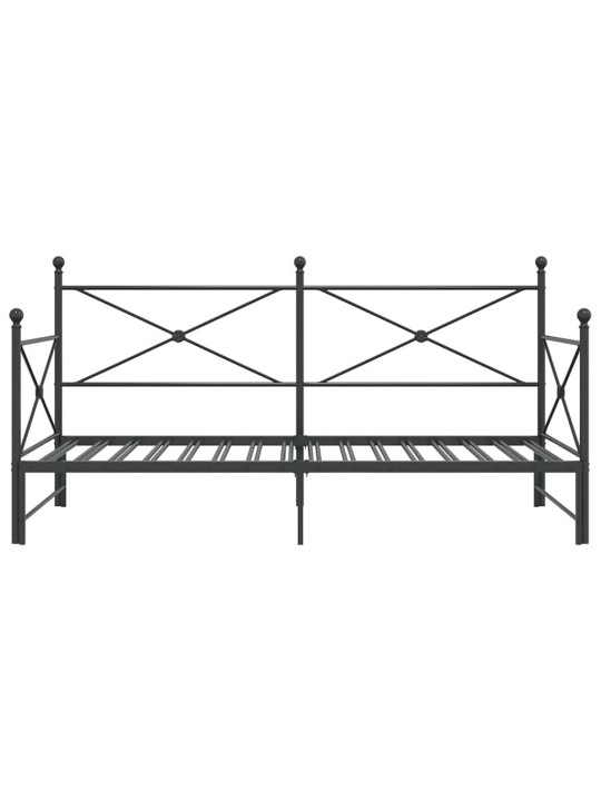 -sohvasänky ilman patjaa musta 107x203 cm teräs