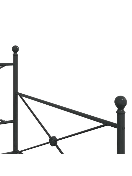 -sohvasänky ilman patjaa musta 107x203 cm teräs