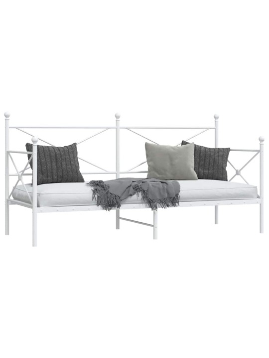 Päiväsänky ilman patjaa valkoinen 75x190 cm teräs