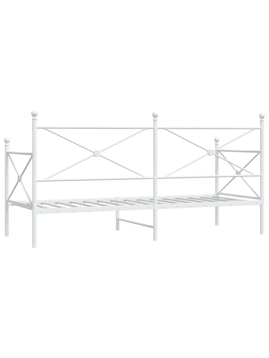 Päiväsänky ilman patjaa valkoinen 75x190 cm teräs