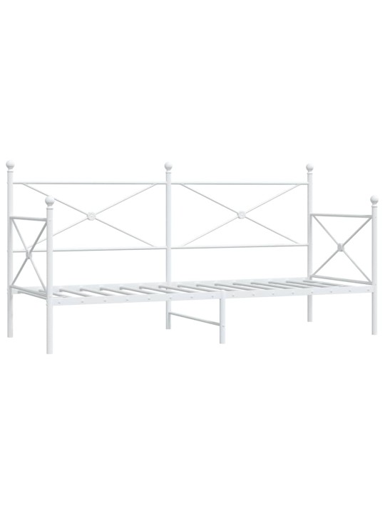 Päiväsänky ilman patjaa valkoinen 90x200 cm teräs