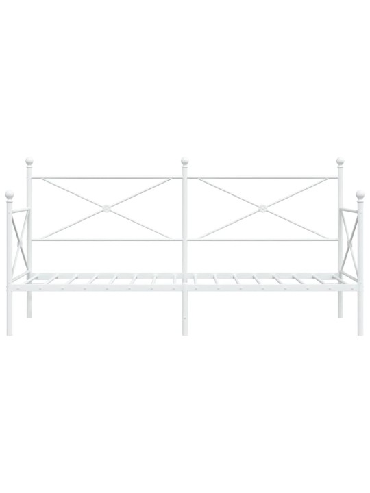 Päiväsänky ilman patjaa valkoinen 90x200 cm teräs