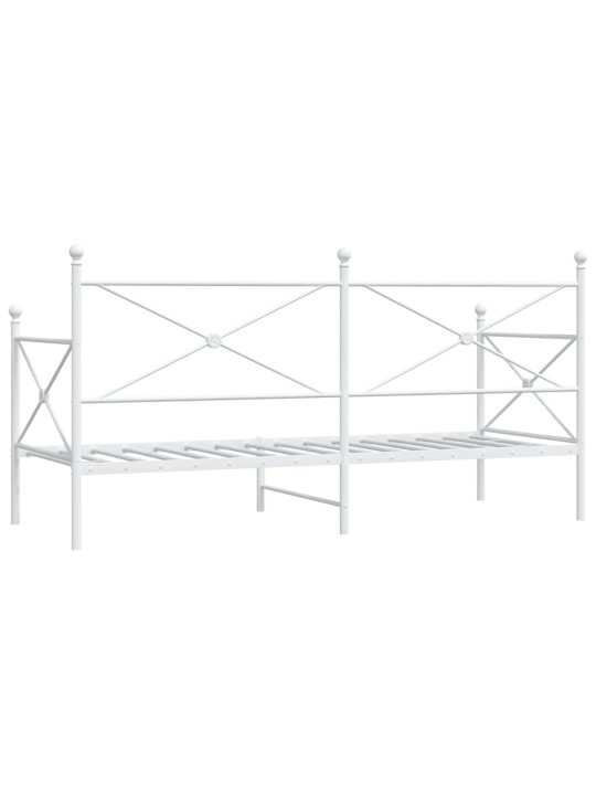 Päiväsänky ilman patjaa valkoinen 90x200 cm teräs