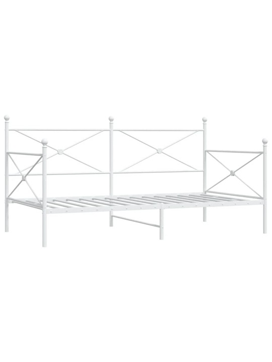 Päiväsänky ilman patjaa valkoinen 100x200 cm teräs