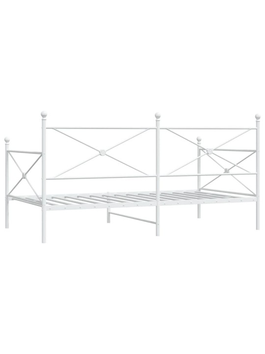 Päiväsänky ilman patjaa valkoinen 100x200 cm teräs