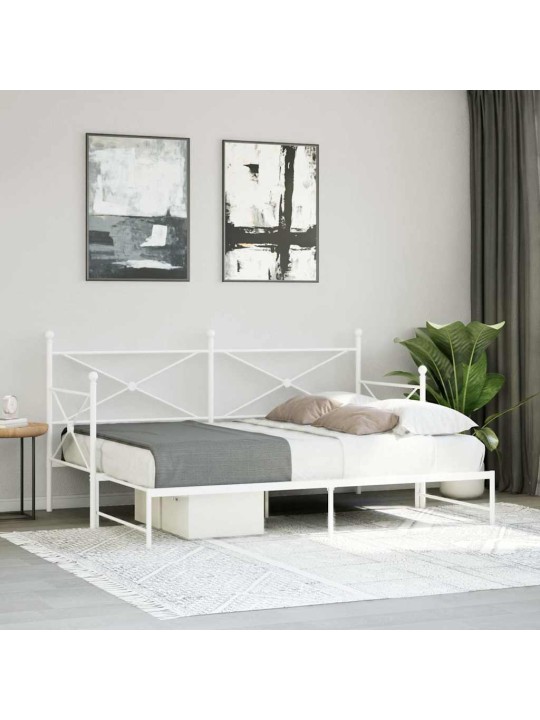 -sohvasänky ilman patjaa valkoinen 80x200 cm teräs