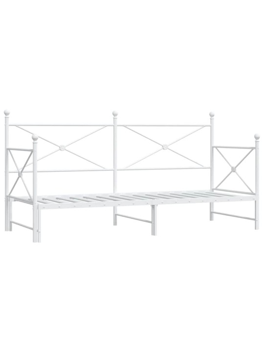 -sohvasänky ilman patjaa valkoinen 90x200 cm teräs