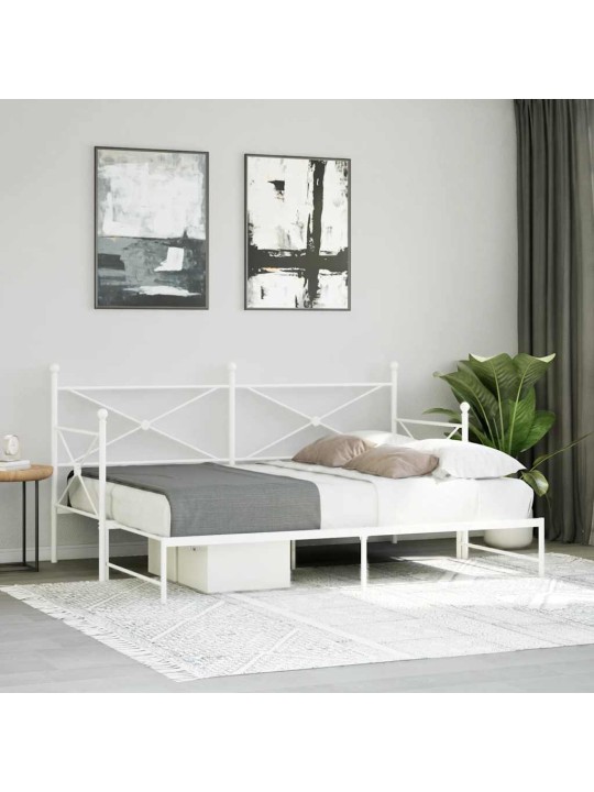 -sohvasänky ilman patjaa valkoinen 90x200 cm teräs
