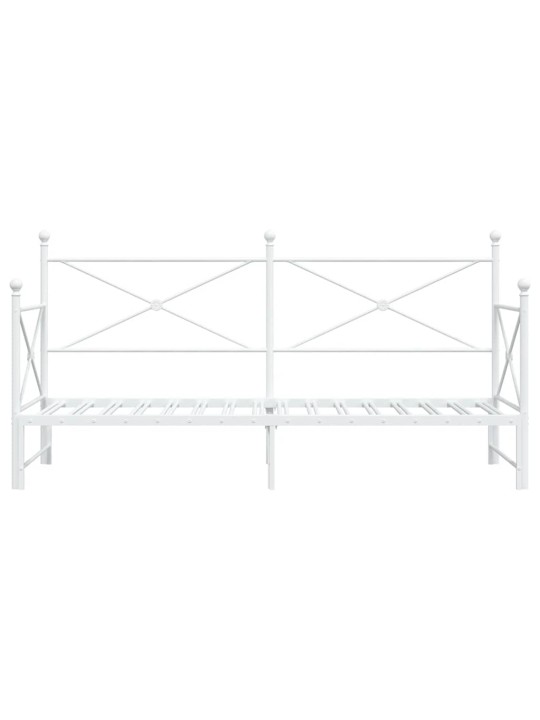 -sohvasänky ilman patjaa valkoinen 90x200 cm teräs