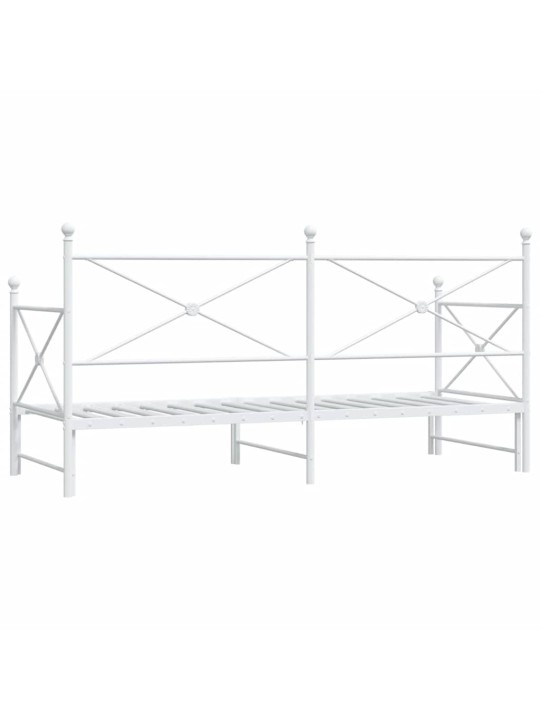 -sohvasänky ilman patjaa valkoinen 90x200 cm teräs
