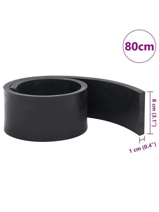Kumireuna lumiauran mustalle 80x8x1 cm