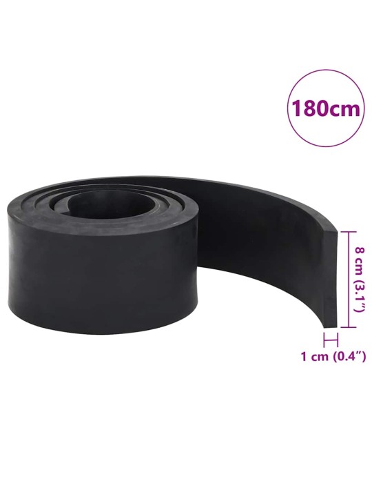 Kumireuna lumiauran mustalle 180x8x1 cm