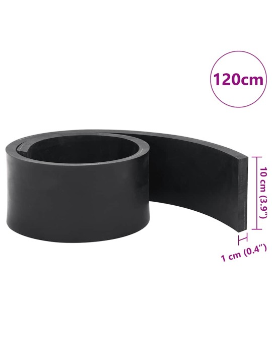 Kumireuna lumiauran mustalle 120x10x1 cm