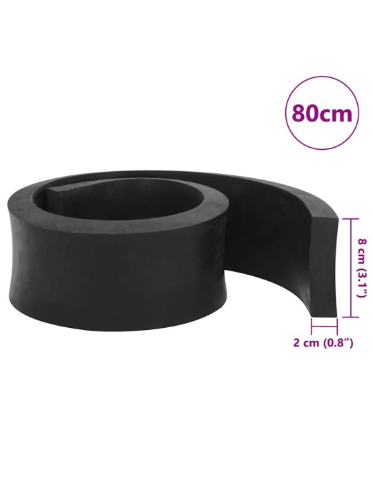 Kumireuna lumiauran mustalle 80x8x2 cm