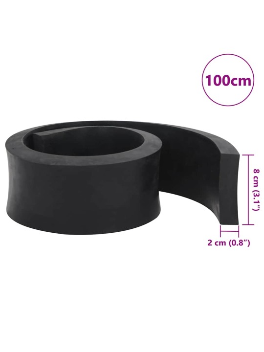 Kumireuna lumiauran mustalle 100x8x2 cm