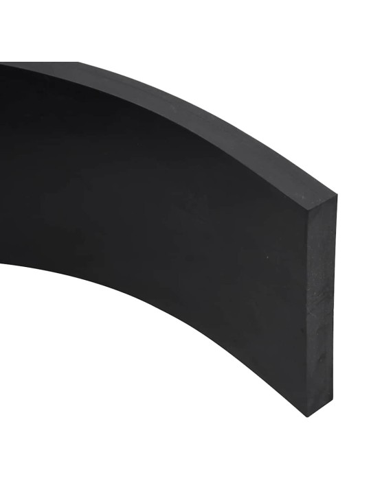Kumireuna lumiauralle musta 80x15x2 cm