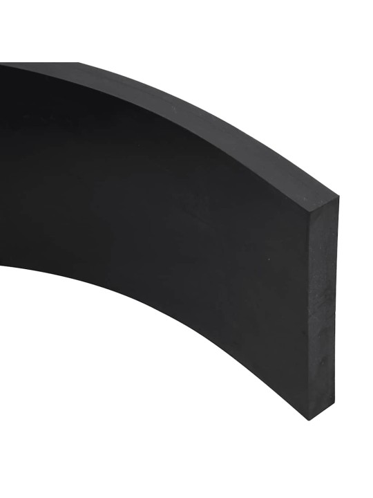 Kumireuna lumiauralle musta 200x15x2 cm