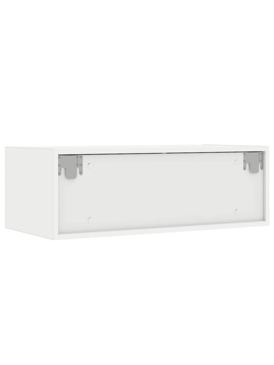 TV-kaappi LED-valoilla valkoinen 75x35,5x25 cm