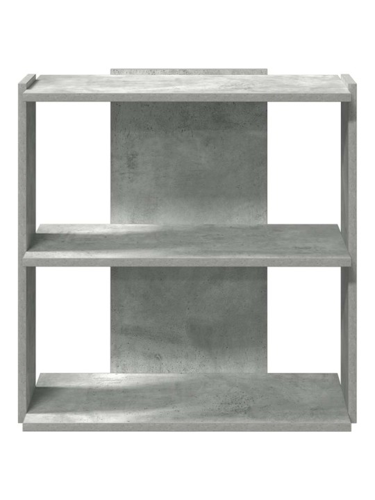 Kirjahylly 3-kerroksinen betoniharmaa 60x30x60 cm tekninen puu