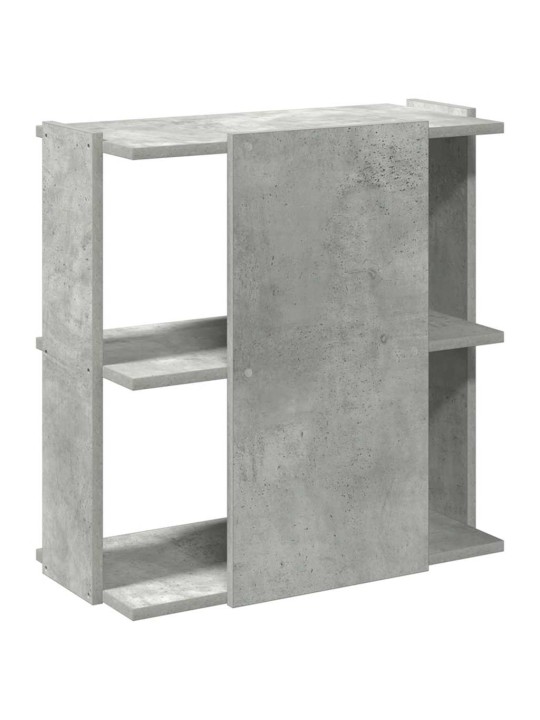 Kirjahylly 3-kerroksinen betoniharmaa 60x30x60 cm tekninen puu
