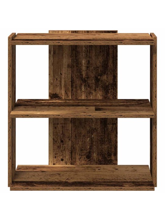Kirjahylly 3-kerroksinen old wood 60x30x60 cm engineered wood