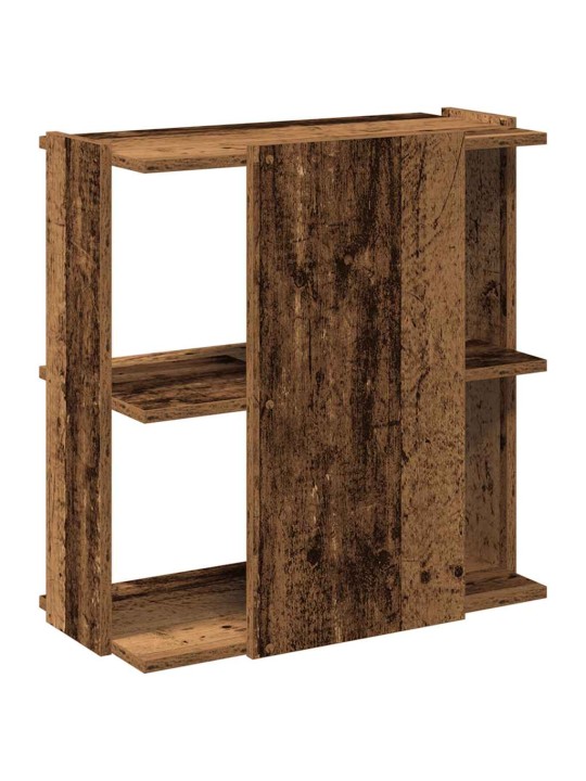 Kirjahylly 3-kerroksinen old wood 60x30x60 cm engineered wood
