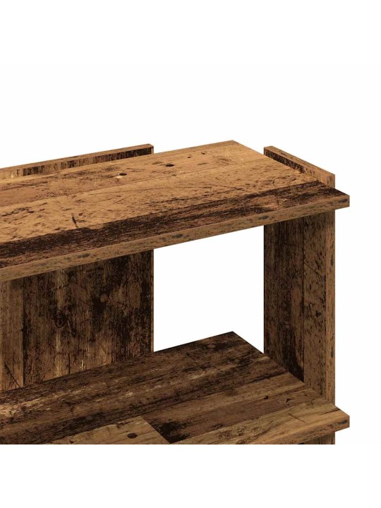 Kirjahylly 3-kerroksinen old wood 60x30x60 cm engineered wood