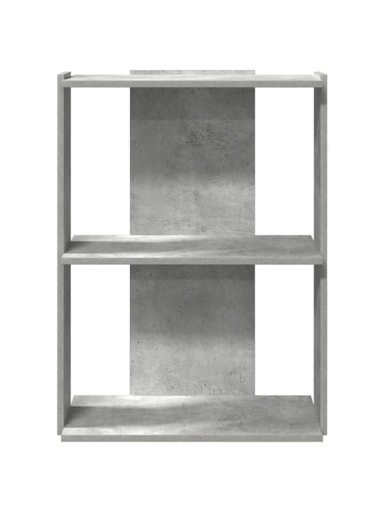 Kirjahylly 3-kerroksinen betoniharmaa 60x30x80 cm tekninen puu