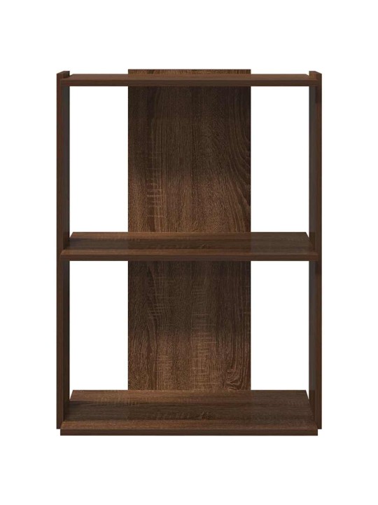 Kirjahylly 3-tasoinen ruskea tammi 60x30x80 cm tekninen puu