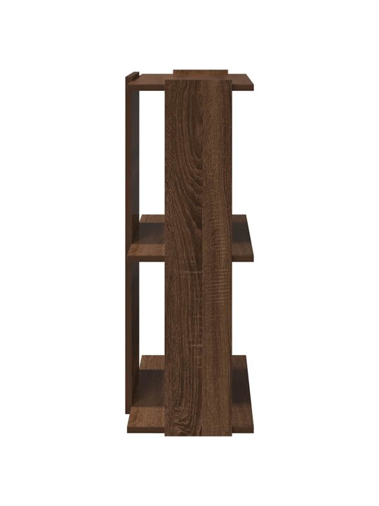 Kirjahylly 3-tasoinen ruskea tammi 60x30x80 cm tekninen puu