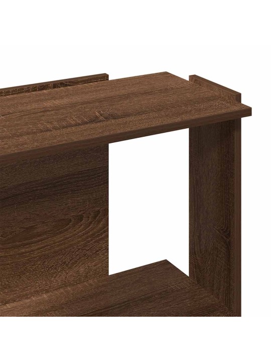 Kirjahylly 3-tasoinen ruskea tammi 60x30x80 cm tekninen puu