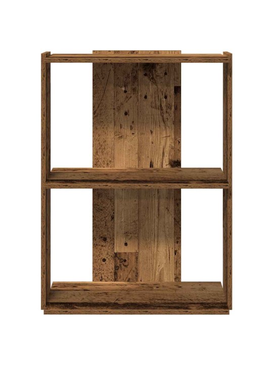 Kirjahylly 3-kerroksinen vanha puu 60x30x80 cm tekninen puu