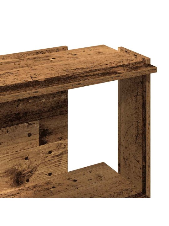 Kirjahylly 3-kerroksinen vanha puu 60x30x80 cm tekninen puu
