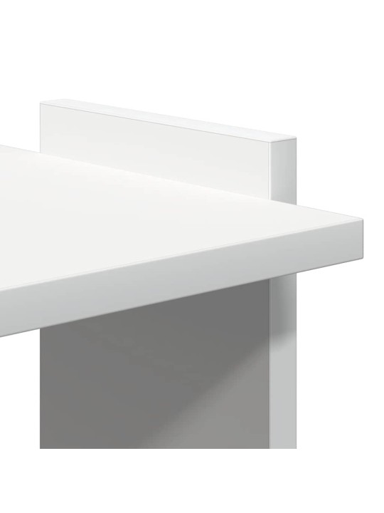 Kirjahylly 3-kerroksinen valkoinen 60x30x120 cm engineered wood