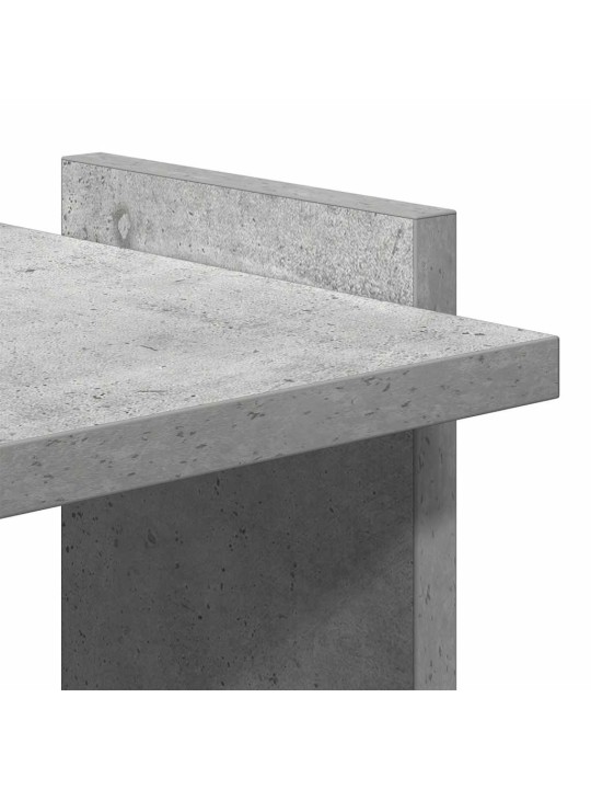 Kirjahylly 3-kerroksinen betoniharmaa 60x30x120 cm tekninen puu