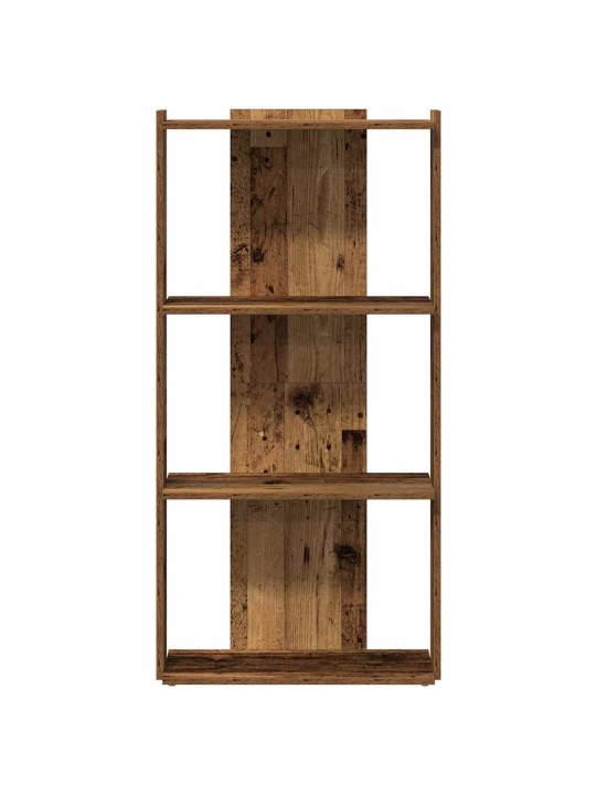 Kirjahylly 3-kerroksinen vanha puu 60x30x120 cm tekninen puu