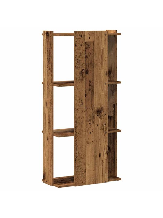Kirjahylly 3-kerroksinen vanha puu 60x30x120 cm tekninen puu