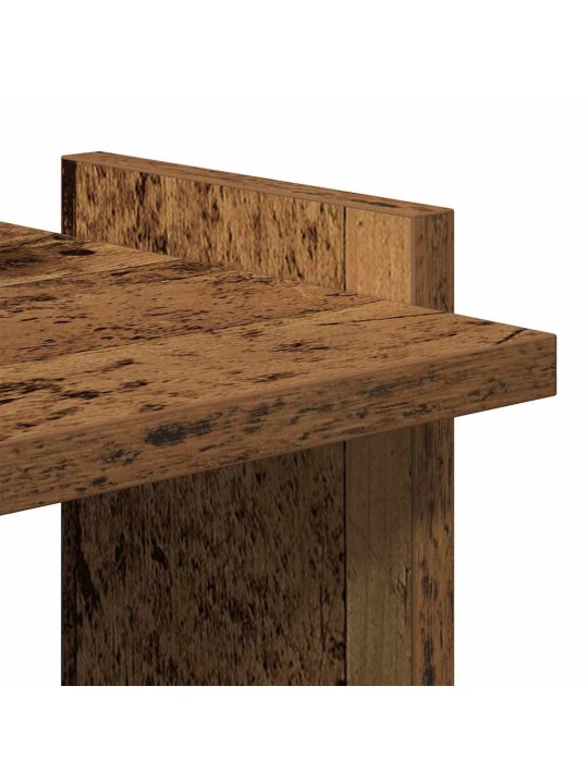 Kirjahylly 3-kerroksinen vanha puu 60x30x120 cm tekninen puu