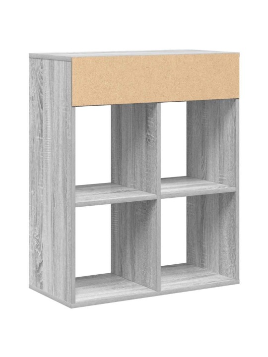 Kirjahylly harmaa sonoma 66x31x80 cm tekninen puu