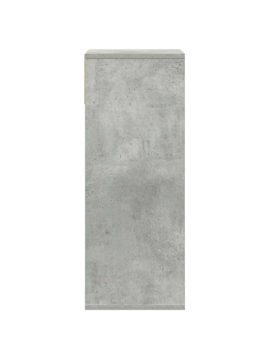 Kirjahylly betoninharmaa 34x31x80 cm tekninen puu