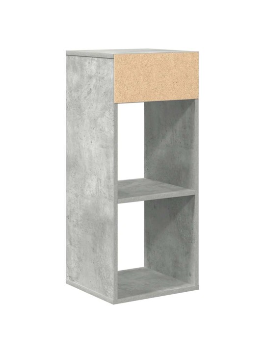 Kirjahylly betoninharmaa 34x31x80 cm tekninen puu