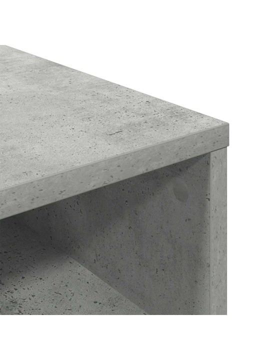Kirjahylly betoninharmaa 34x31x80 cm tekninen puu