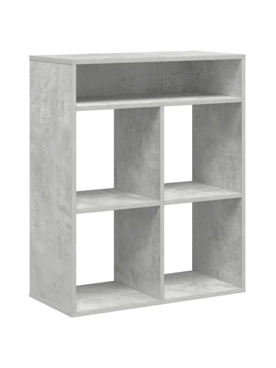 Kirjahylly betoninharmaa 66x31x80 cm tekninen puu