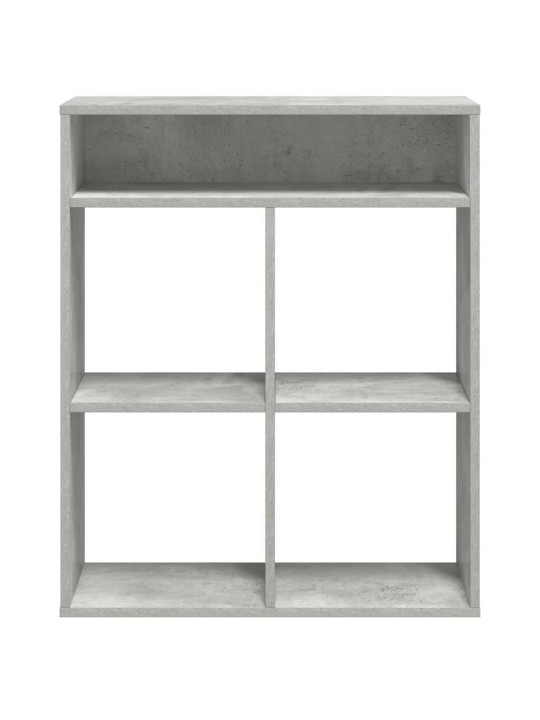 Kirjahylly betoninharmaa 66x31x80 cm tekninen puu