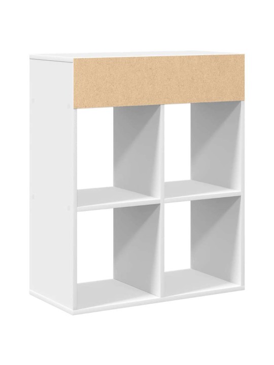 Kirjahylly valkoinen 66x31x80 cm lastulevy