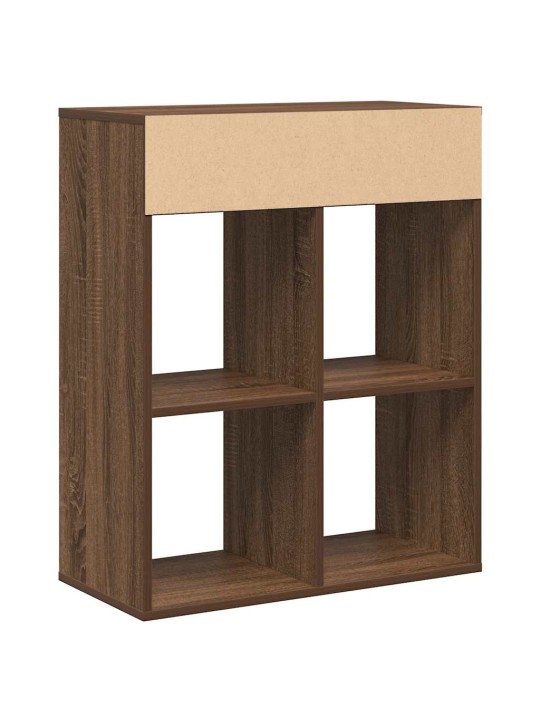 Kirjahylly ruskea tammi 66x31x80 cm lastulevy