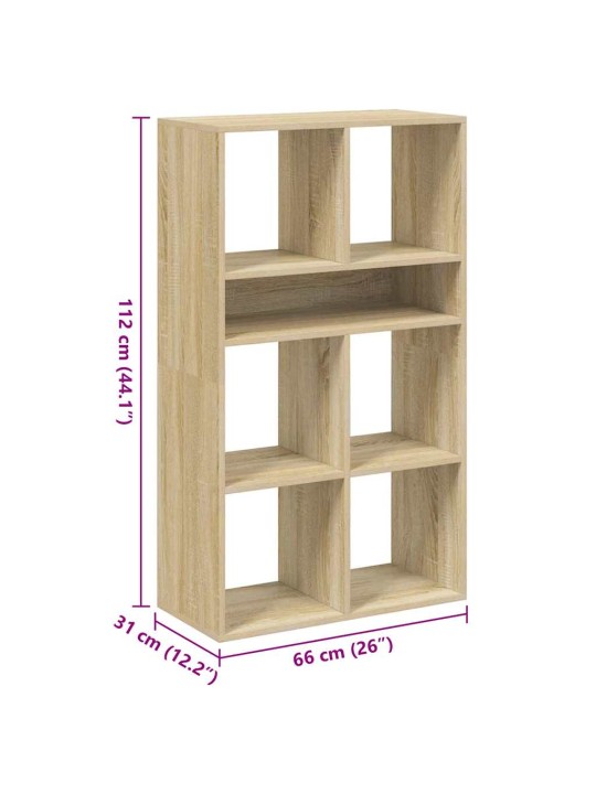 Kirjahylly sonoma-tammi 66x31x112 cm lastulevy